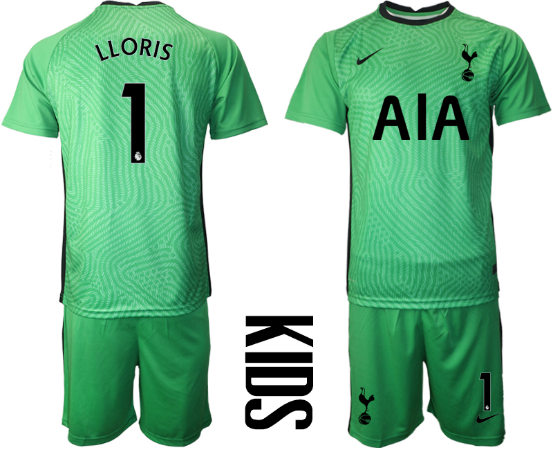 2021 Men Tottenham Hotspur green goalkeeper 1. soccer jerseys->chelsea jersey->Soccer Club Jersey